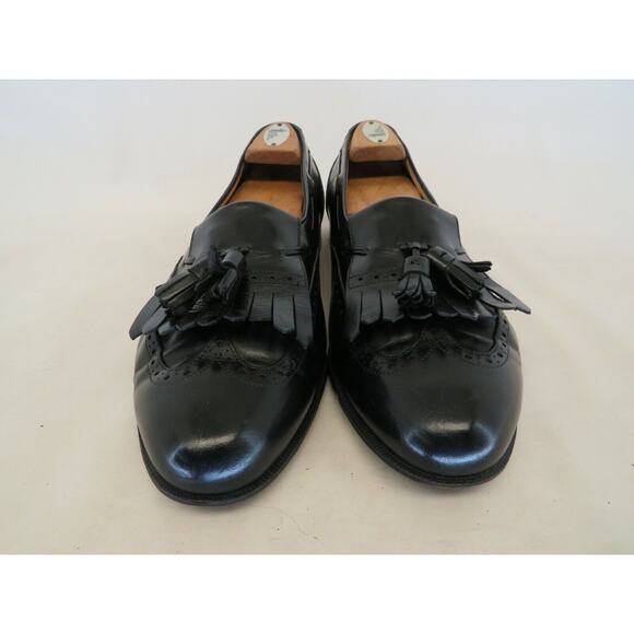 Salvatore Ferragamo Black Leather Kilt Tassel Loafers Dress Shoes Mens Size 9 D main image 10